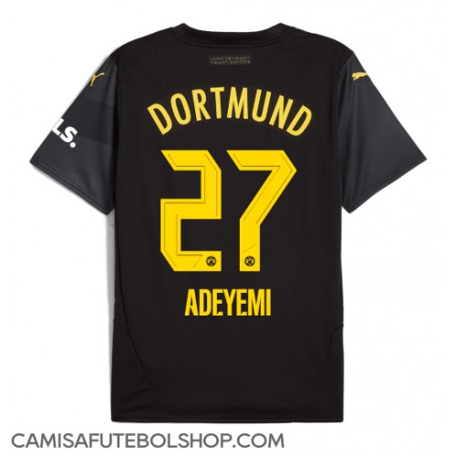 Camisa de time de futebol Borussia Dortmund Karim Adeyemi #27 Replicas 2º Equipamento 2024-25 Manga Curta